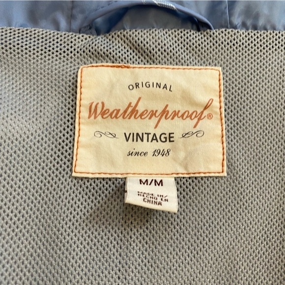 Weatherproof Rain Slicker Blue White Women’s Medium - Picture 7 of 9